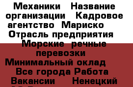 Механики › Название организации ­ Кадровое агентство "Мариско-2" › Отрасль предприятия ­ Морские, речные перевозки › Минимальный оклад ­ 1 - Все города Работа » Вакансии   . Ненецкий АО,Великовисочное с.